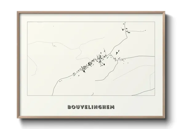 Une affiche de carte sur Bouvelinghem