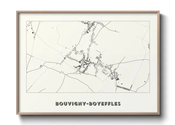 Une affiche de carte sur Bouvigny-Boyeffles