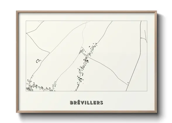 Une affiche de carte sur Brévillers