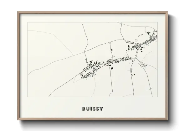 Une affiche de carte sur Buissy
