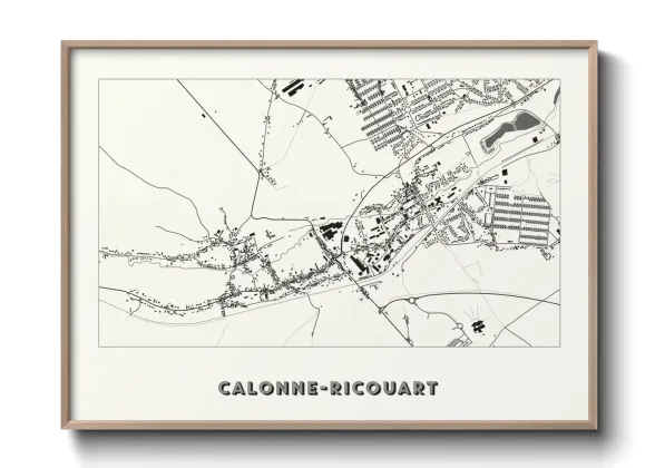 Une affiche de carte sur Calonne-Ricouart