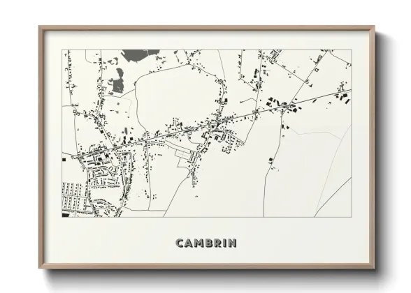 Une affiche de carte sur Cambrin