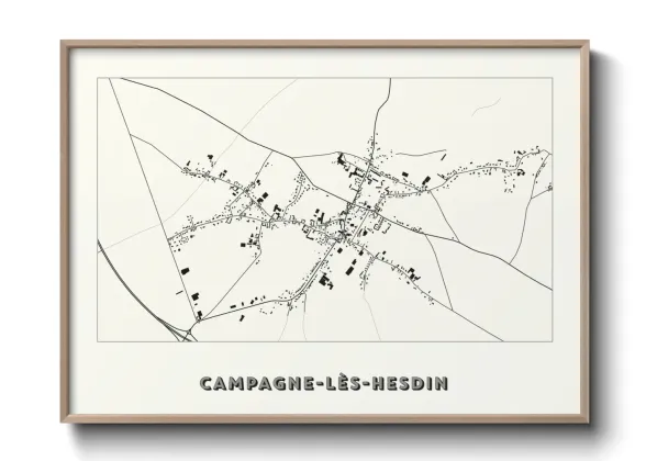 Une affiche de carte sur Campagne-lès-Hesdin