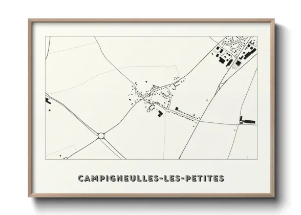 Une affiche de carte sur Campigneulles-les-Petites