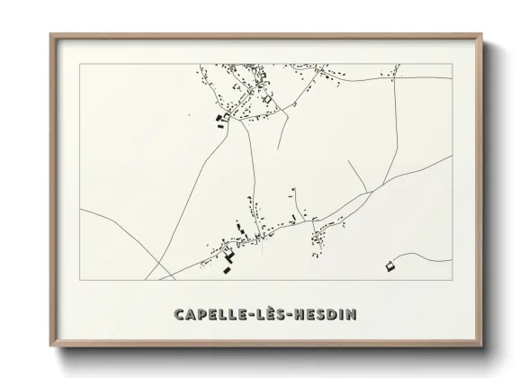 Une affiche de carte sur Capelle-lès-Hesdin