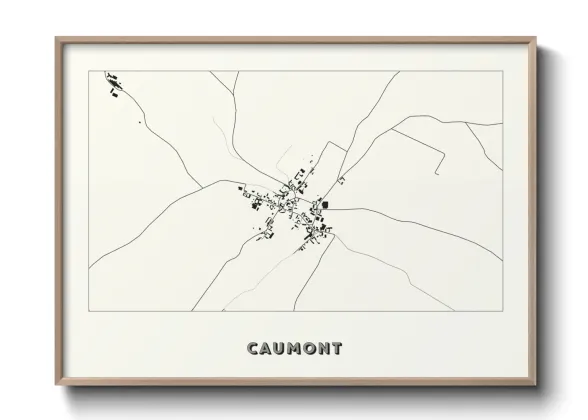 Une affiche de carte sur Caumont