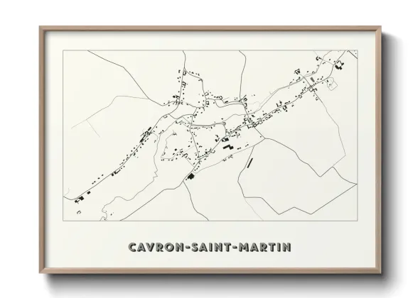 Une affiche de carte sur Cavron-Saint-Martin