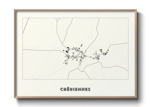 Une affiche de carte sur Chériennes