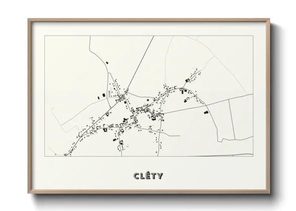 Une affiche de carte sur Cléty