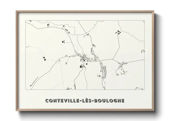 Une affiche de carte sur Conteville-lès-Boulogne