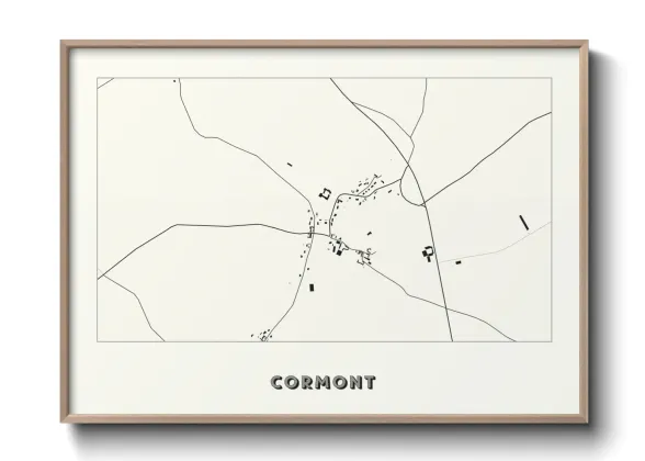 Une affiche de carte sur Cormont