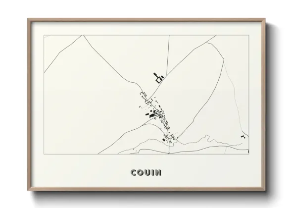 Une affiche de carte sur Couin