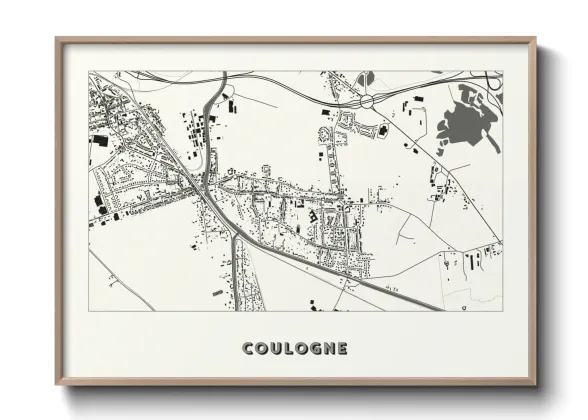 Une affiche de carte sur Coulogne