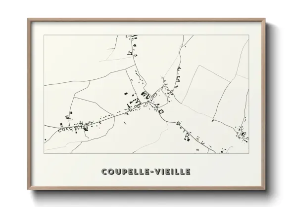 Une affiche de carte sur Coupelle-Vieille