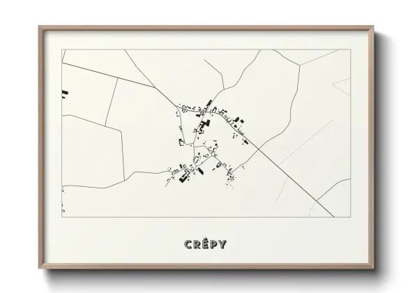 Une affiche de carte sur Crépy