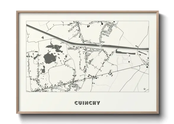 Une affiche de carte sur Cuinchy