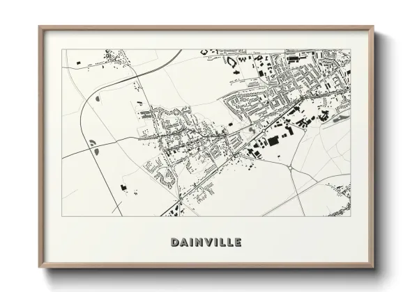 Une affiche de carte sur Dainville