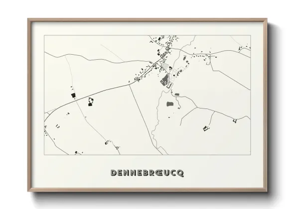 Une affiche de carte sur Dennebrœucq