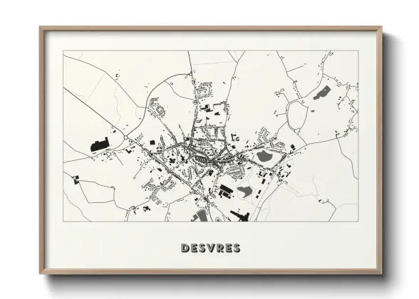 Une affiche de carte sur Desvres