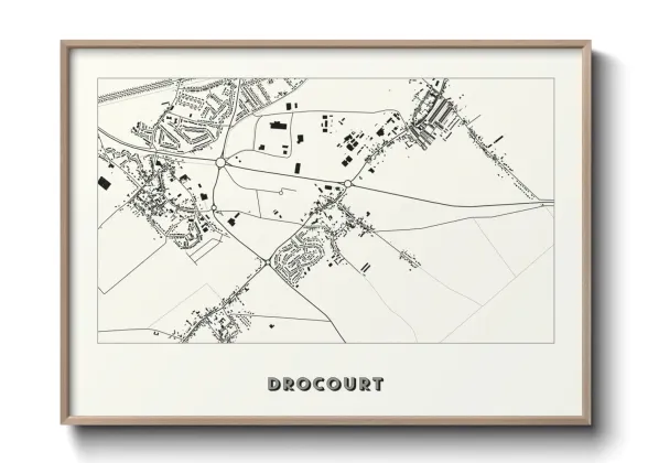 Une affiche de carte sur Drocourt