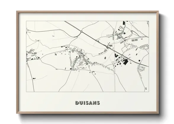 Une affiche de carte sur Duisans
