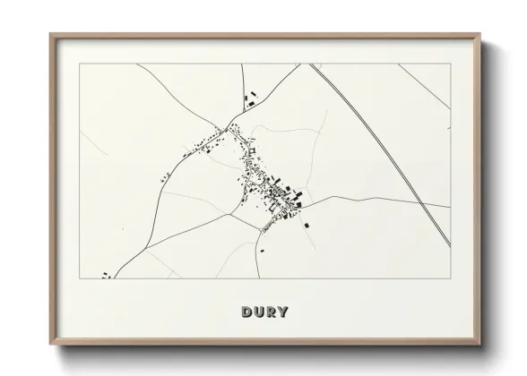 Une affiche de carte sur Dury
