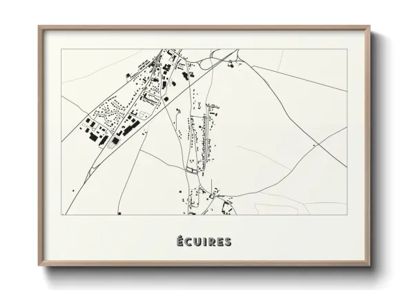 Une affiche de carte sur Écuires