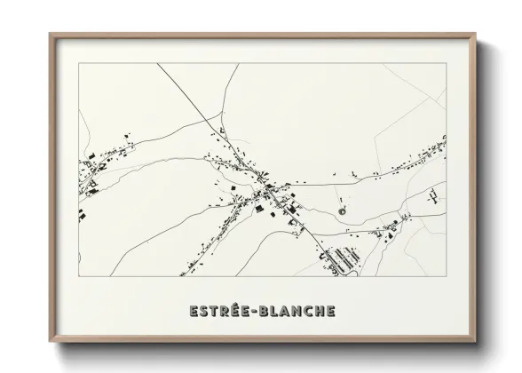 Une affiche de carte sur Estrée-Blanche