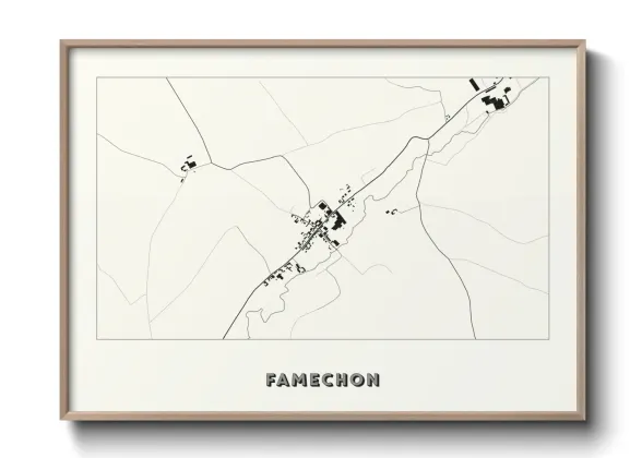 Une affiche de carte sur Famechon