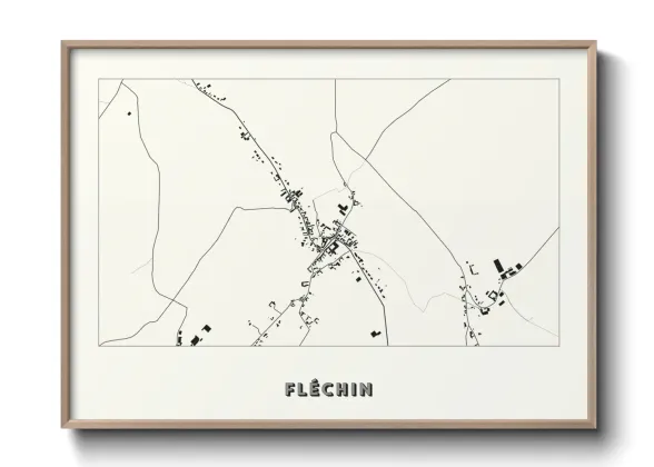 Une affiche de carte sur Fléchin