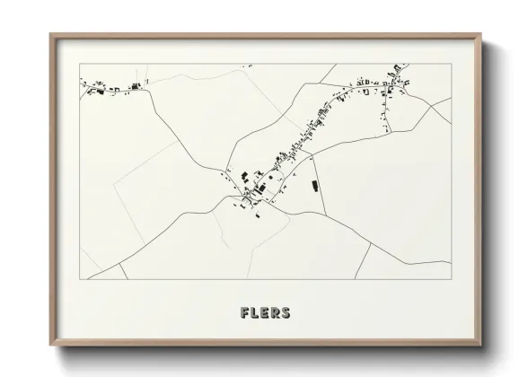 Une affiche de carte sur Flers