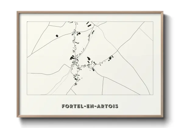 Une affiche de carte sur Fortel-en-Artois