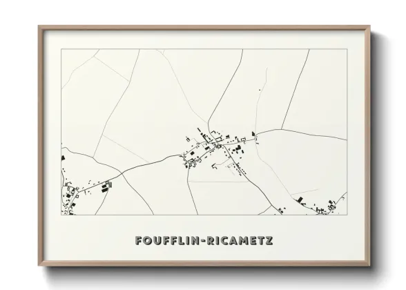 Une affiche de carte sur Foufflin-Ricametz
