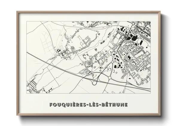 Une affiche de carte sur Fouquières-lès-Béthune