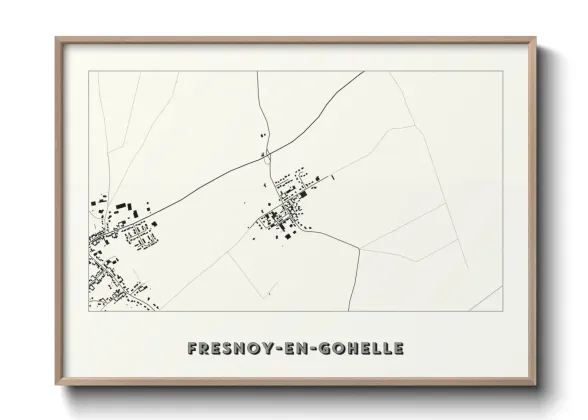Une affiche de carte sur Fresnoy-en-Gohelle