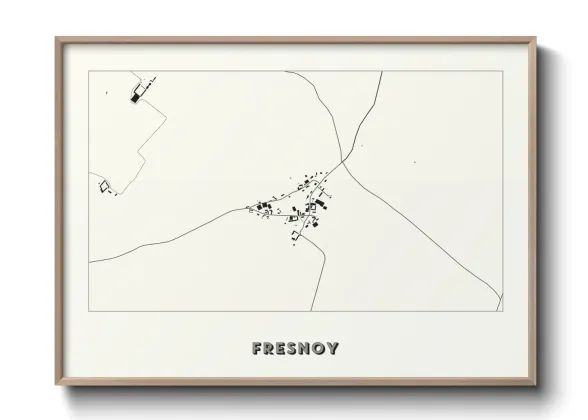 Une affiche de carte sur Fresnoy