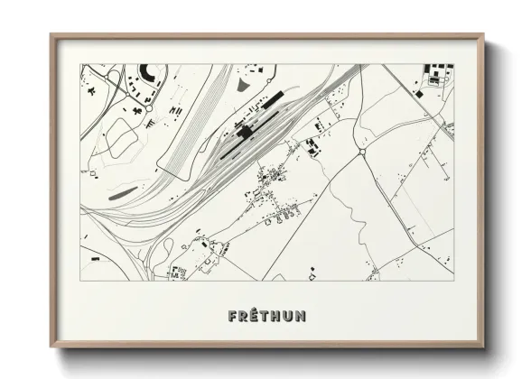 Une affiche de carte sur Fréthun