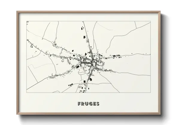 Une affiche de carte sur Fruges