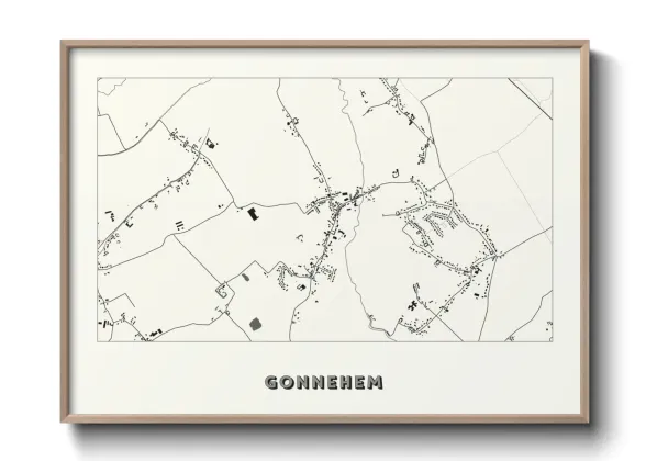Une affiche de carte sur Gonnehem