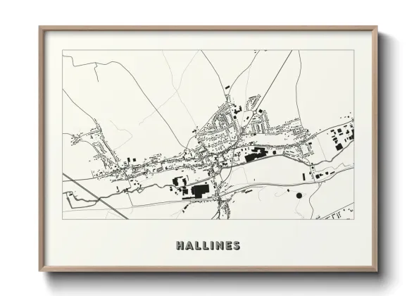 Une affiche de carte sur Hallines