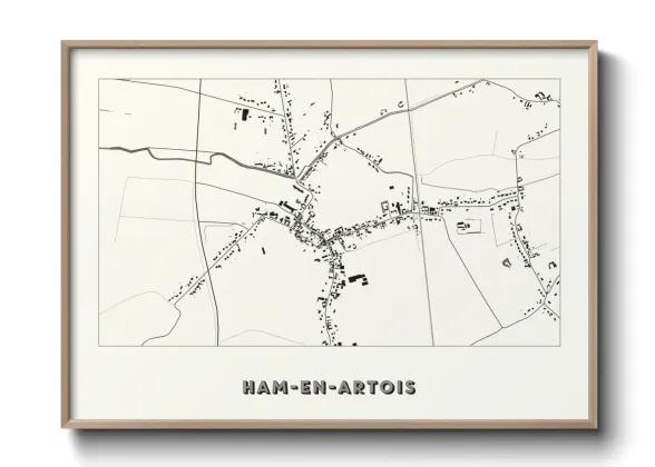 Une affiche de carte sur Ham-en-Artois