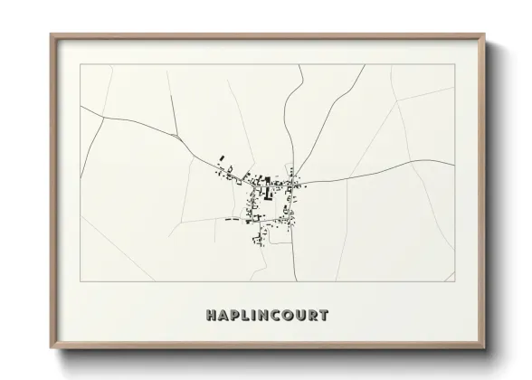 Une affiche de carte sur Haplincourt