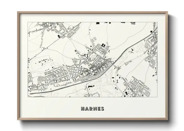 Une affiche de carte sur Harnes