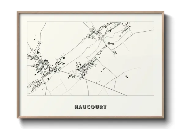 Une affiche de carte sur Haucourt
