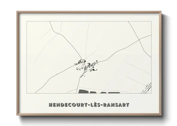 Une affiche de carte sur Hendecourt-lès-Ransart