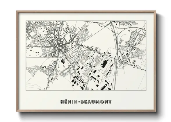 Une affiche de carte sur Hénin-Beaumont