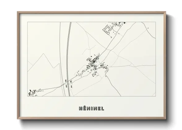 Une affiche de carte sur Héninel
