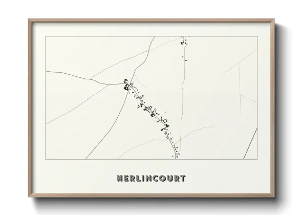 Une affiche de carte sur Herlincourt
