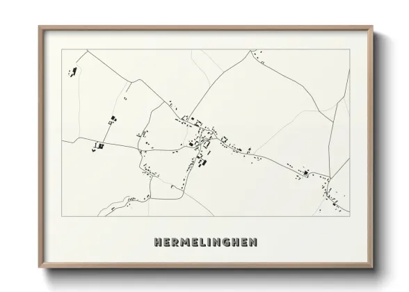 Une affiche de carte sur Hermelinghen
