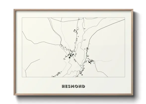Une affiche de carte sur Hesmond